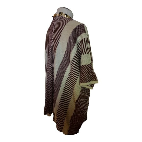 HIPPYSSIDY Women's Multi Color Open Front Oversized Sweater Small/Medium - Picture 6 of 8